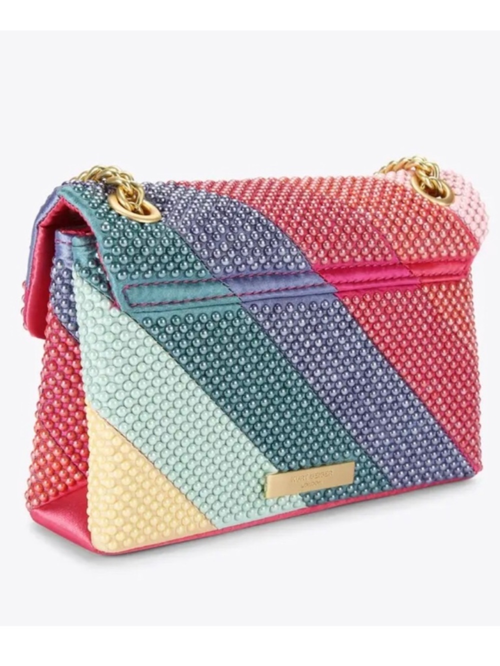 NEW Kurt Geiger Mini Kensington Pearl Bag | Black Quilted Crossbody | MSRP $195 - Picture 7 of 8